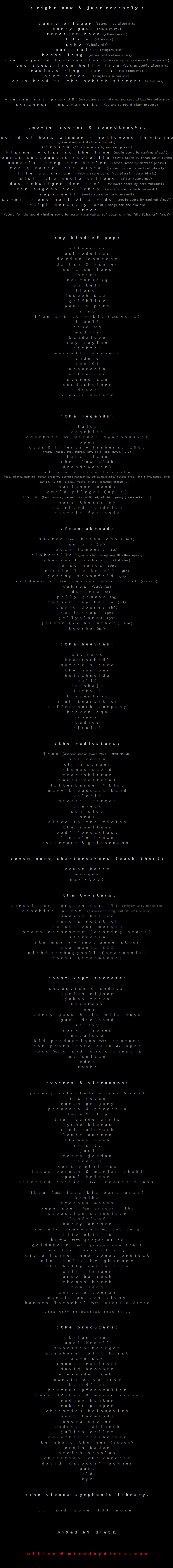 The List miXed bY dietZ